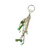 Silver Tassel with Natural Green Gemstones Keychain