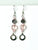SWEETHEART: Silver Floral, Pink Hearts Glass Earrings