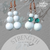 STRENGTH: Rose Gold White Lava Rock Earrings