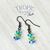 Tropic: Black Blue Lime Aqua Glass Earrings