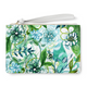 Watercolor Clutch Bag - Earth Floral - Green / Aqua / Light Blue