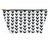 Black + White Tribal Hearts Accessory Pouch